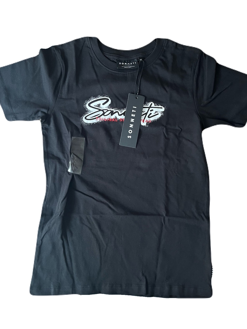 Kids Black Logo Short Sleeve Tee